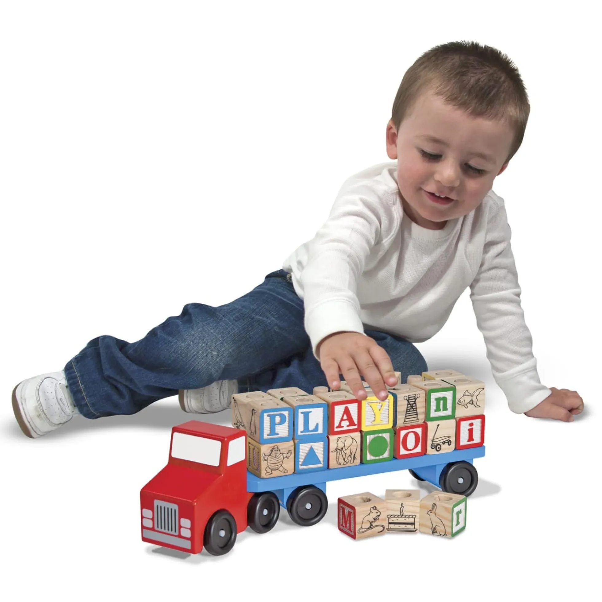 Alphabet Blocks Wooden Truck