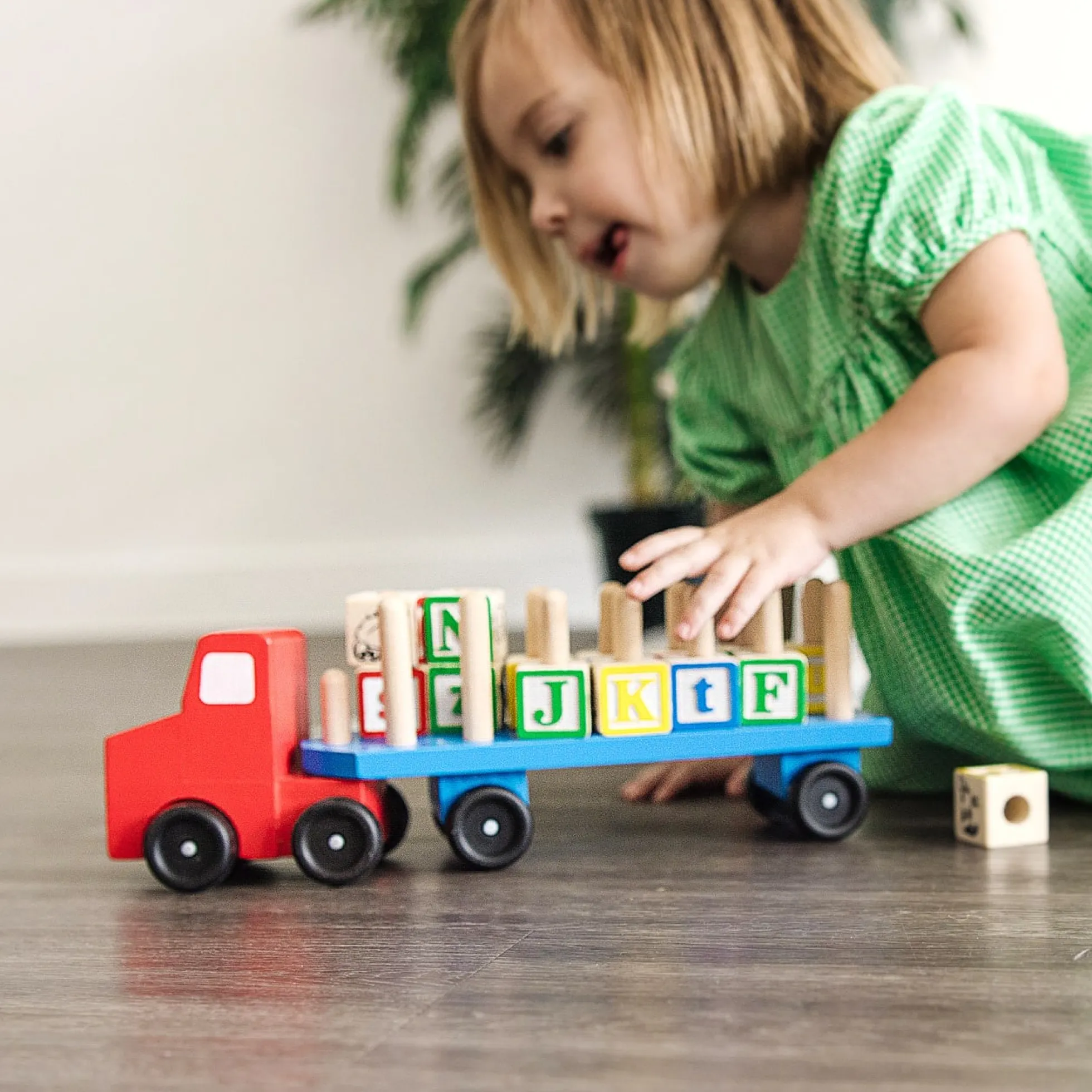 Alphabet Blocks Wooden Truck