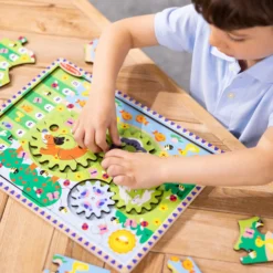 Animal Chase I-Spy Wooden Gear Puzzle