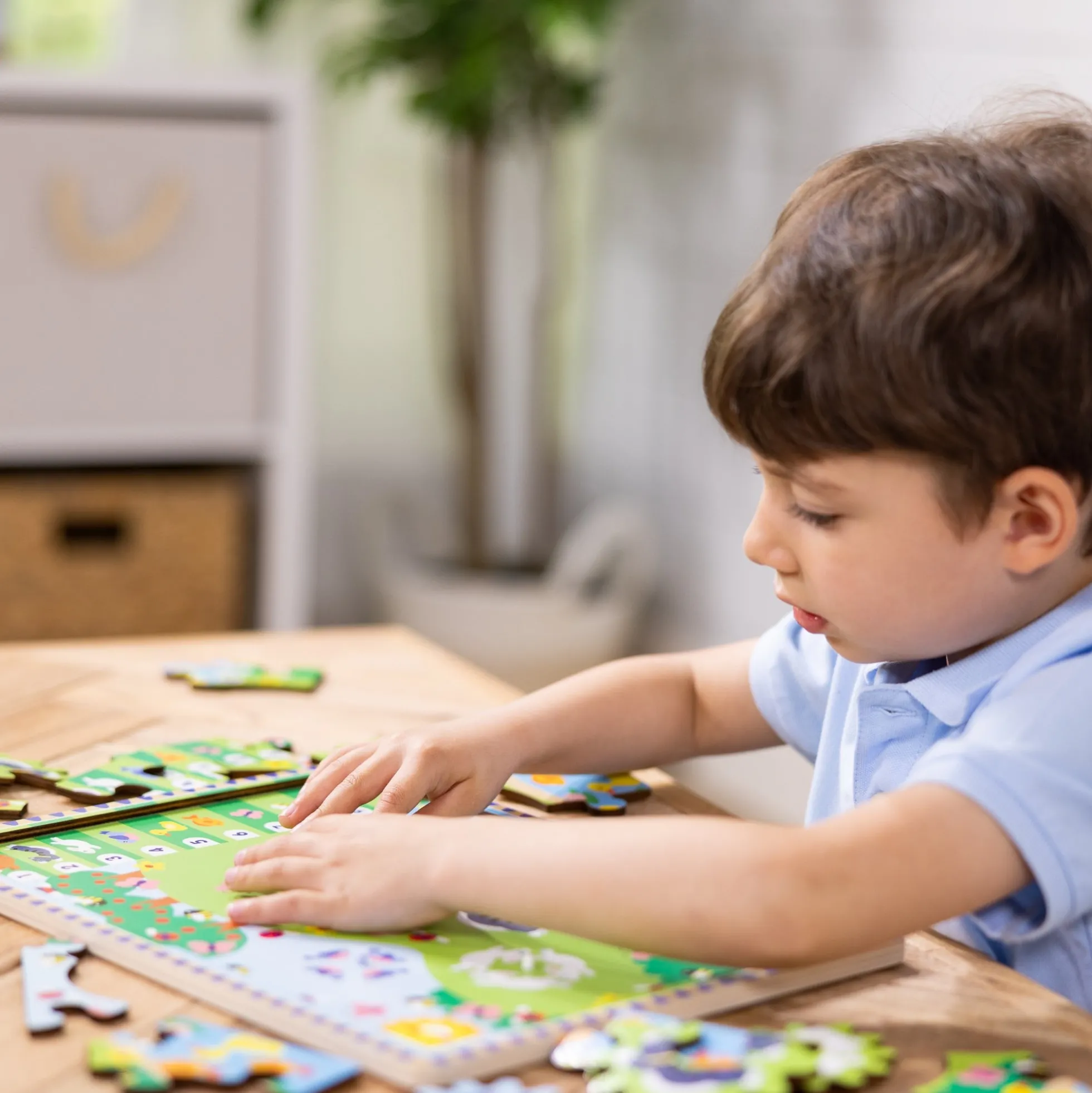 Animal Chase I-Spy Wooden Gear Puzzle