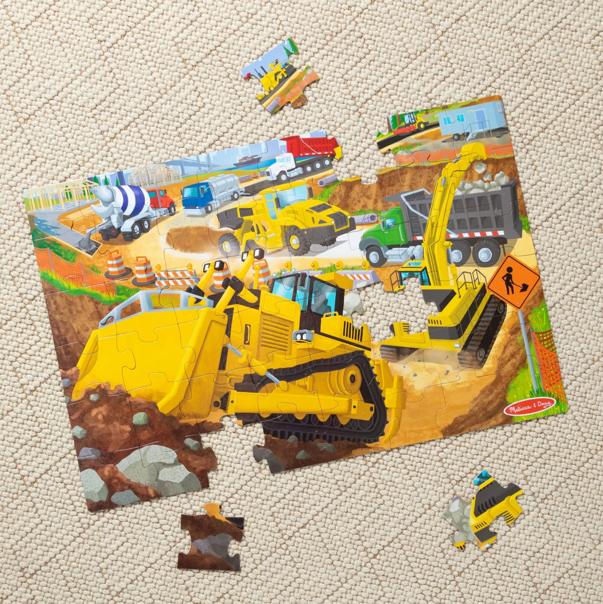 Building Site Floor Puzzle - 48 Pieces