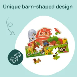 Busy Barn Shaped Floor Puzzle - 32 Pieces