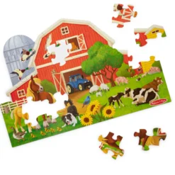 Busy Barn Shaped Floor Puzzle - 32 Pieces