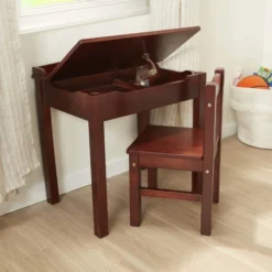 Child's Lift-Top Desk & Chair - Espresso