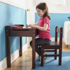 Child's Lift-Top Desk & Chair - Espresso
