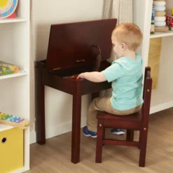 Child's Lift-Top Desk & Chair - Espresso