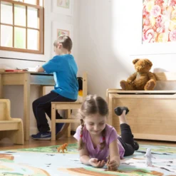 Child's Lift-Top Desk & Chair - Honey