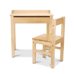 Child's Lift-Top Desk & Chair - Honey
