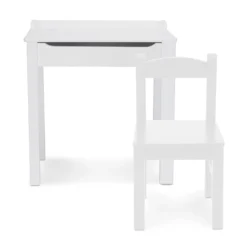 Child's Lift-Top Desk & Chair - White