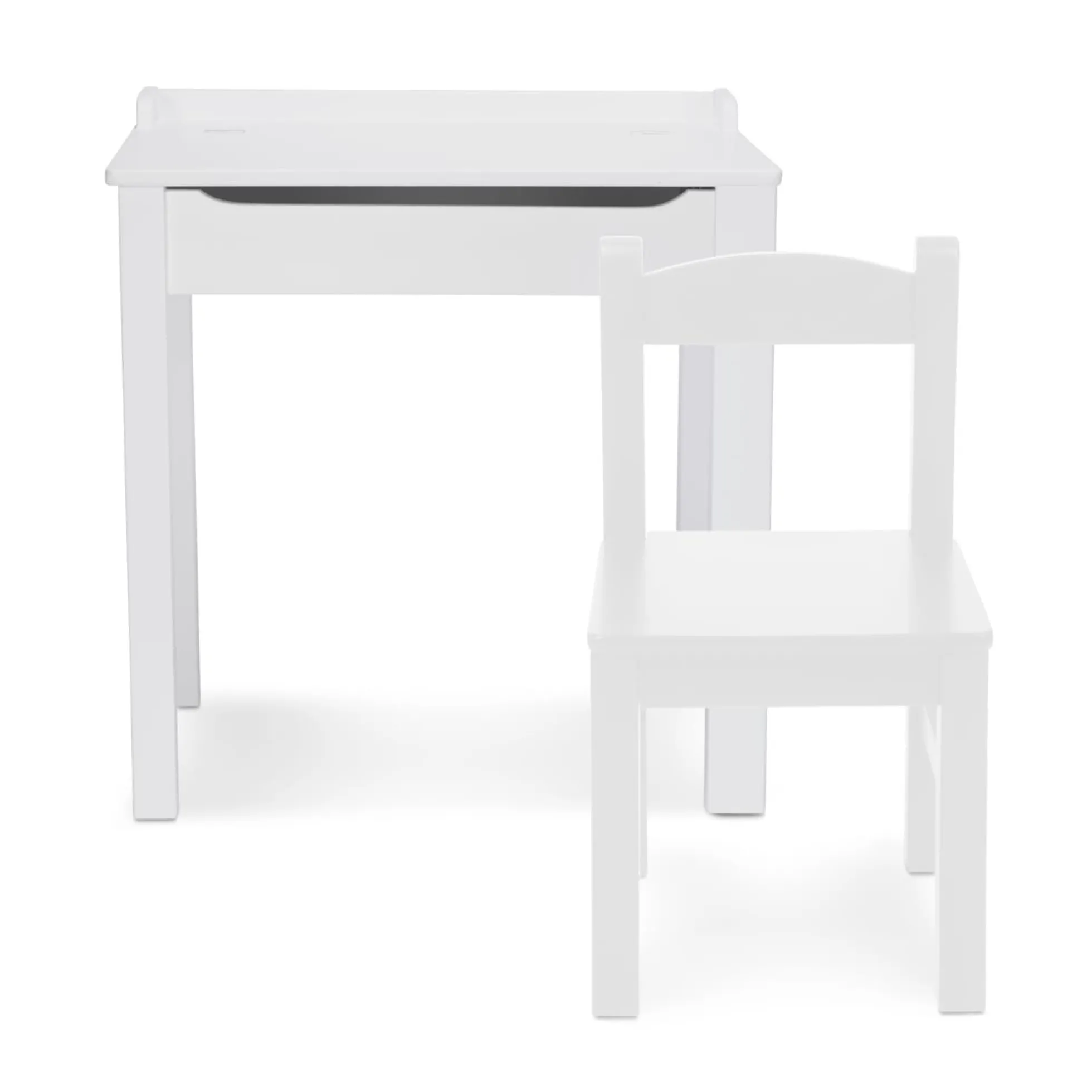 Child's Lift-Top Desk & Chair - White