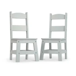Child’s Wooden Chair Pair – Gray