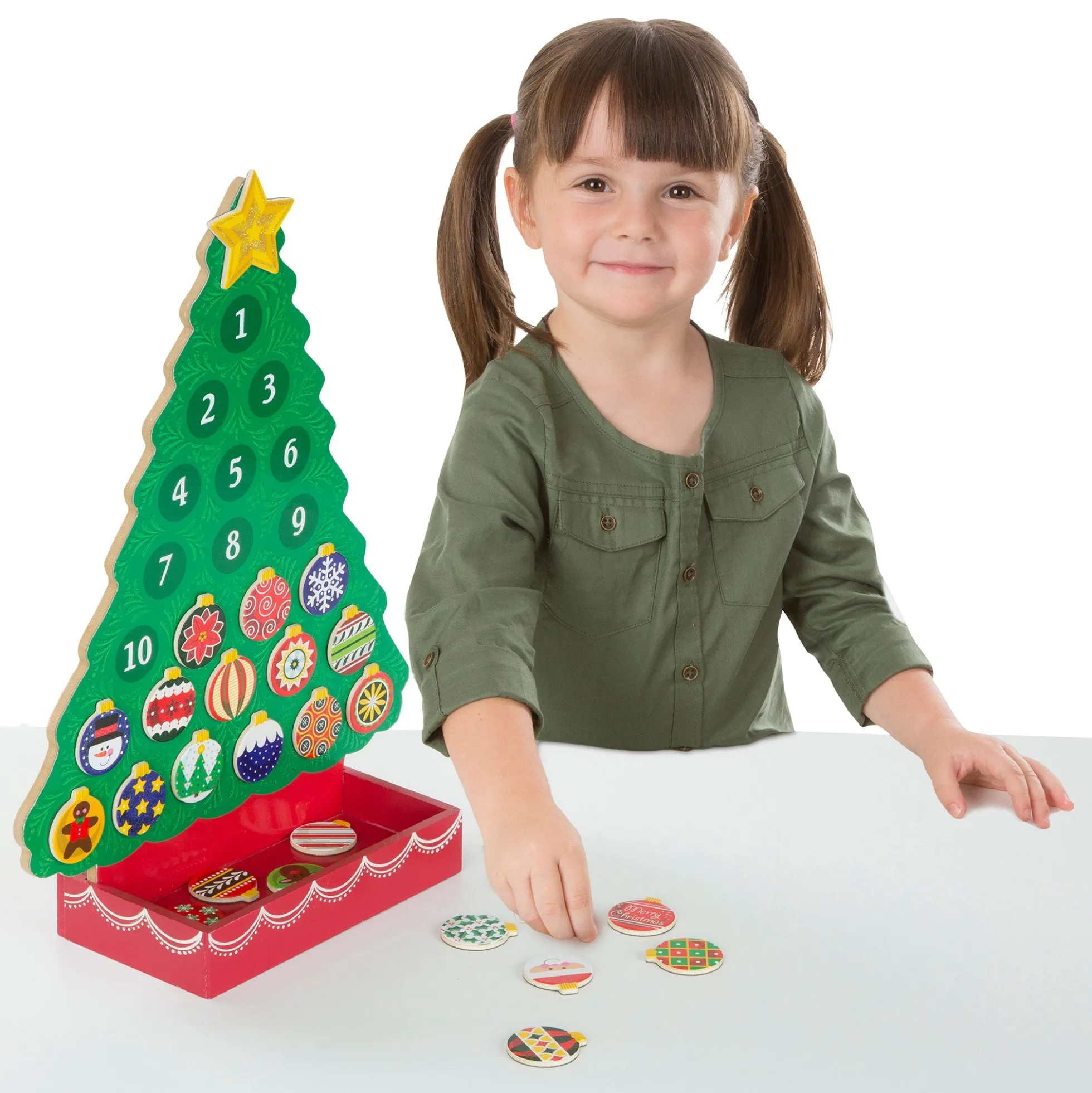 Countdown to Christmas Wooden Seasonal Calendar