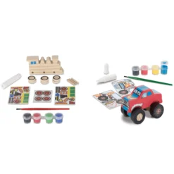 Created by Me!™ Vehicles Craft Kit 2-Pack: Monster Truck, Train