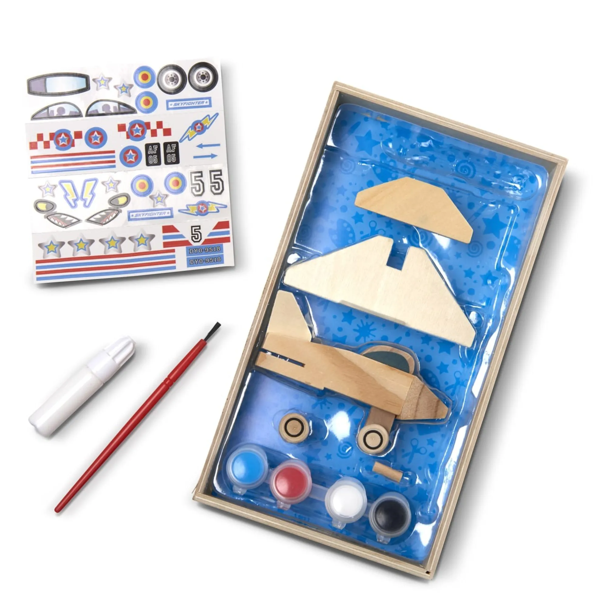 Decorate-Your-Own Wooden Plane