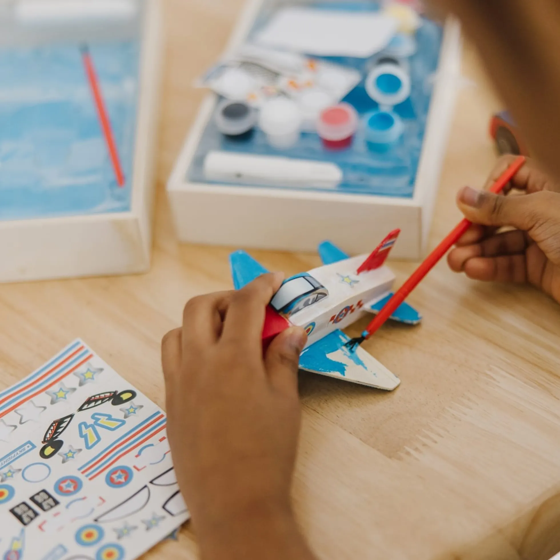 Decorate-Your-Own Wooden Plane