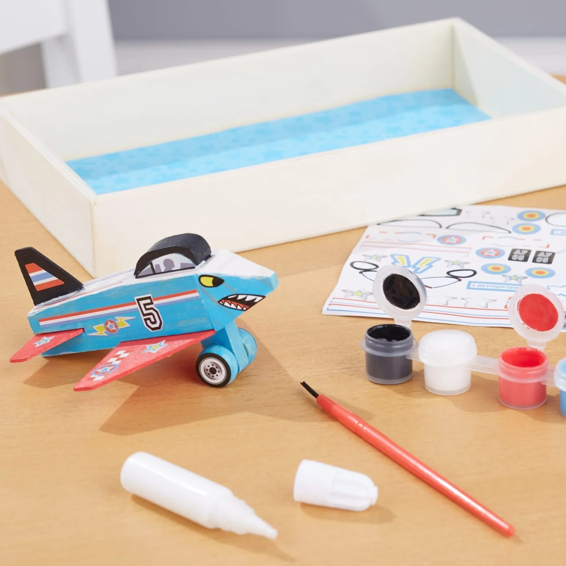 Decorate-Your-Own Wooden Plane