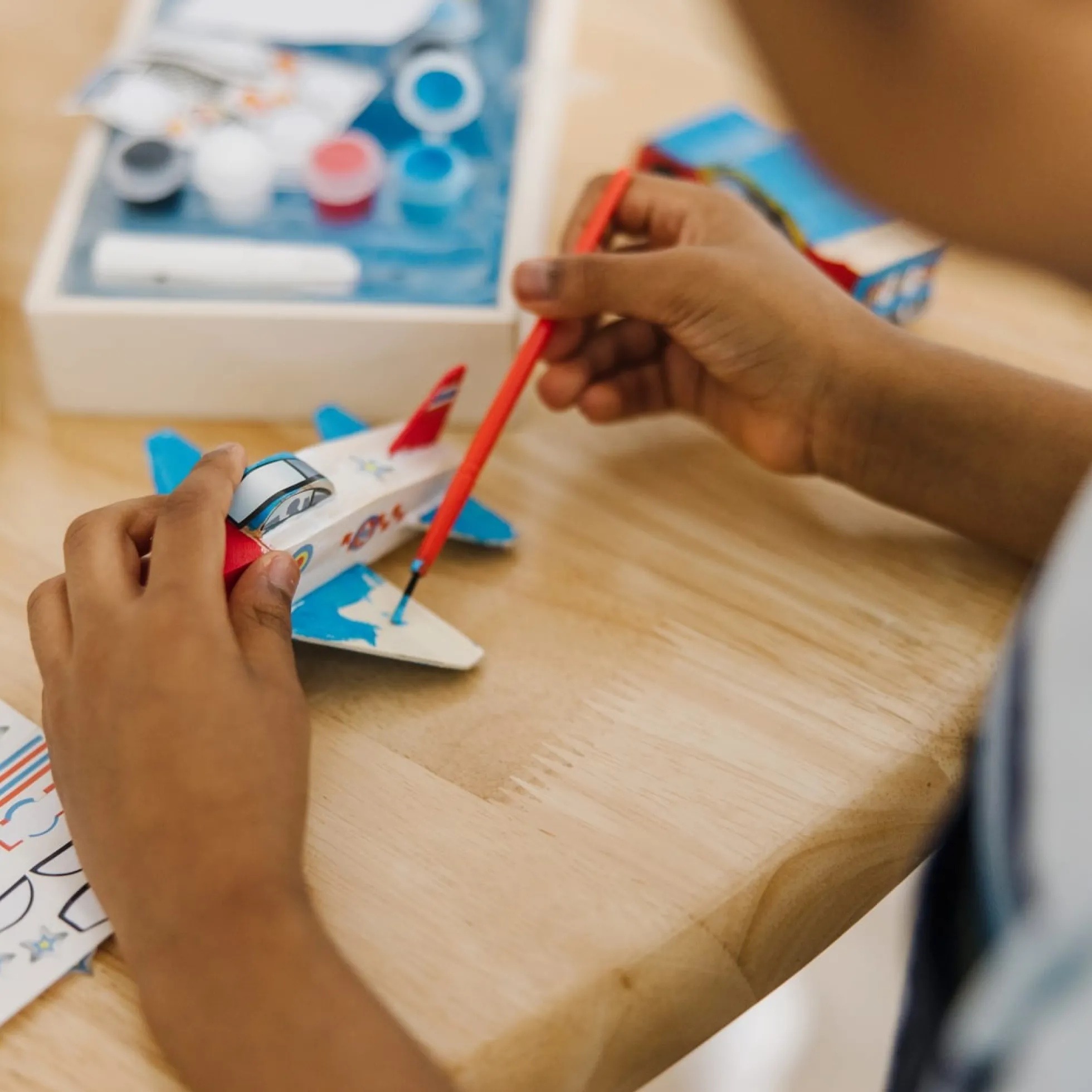 Decorate-Your-Own Wooden Plane