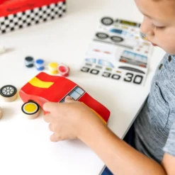 Decorate-Your-Own Wooden Race Car