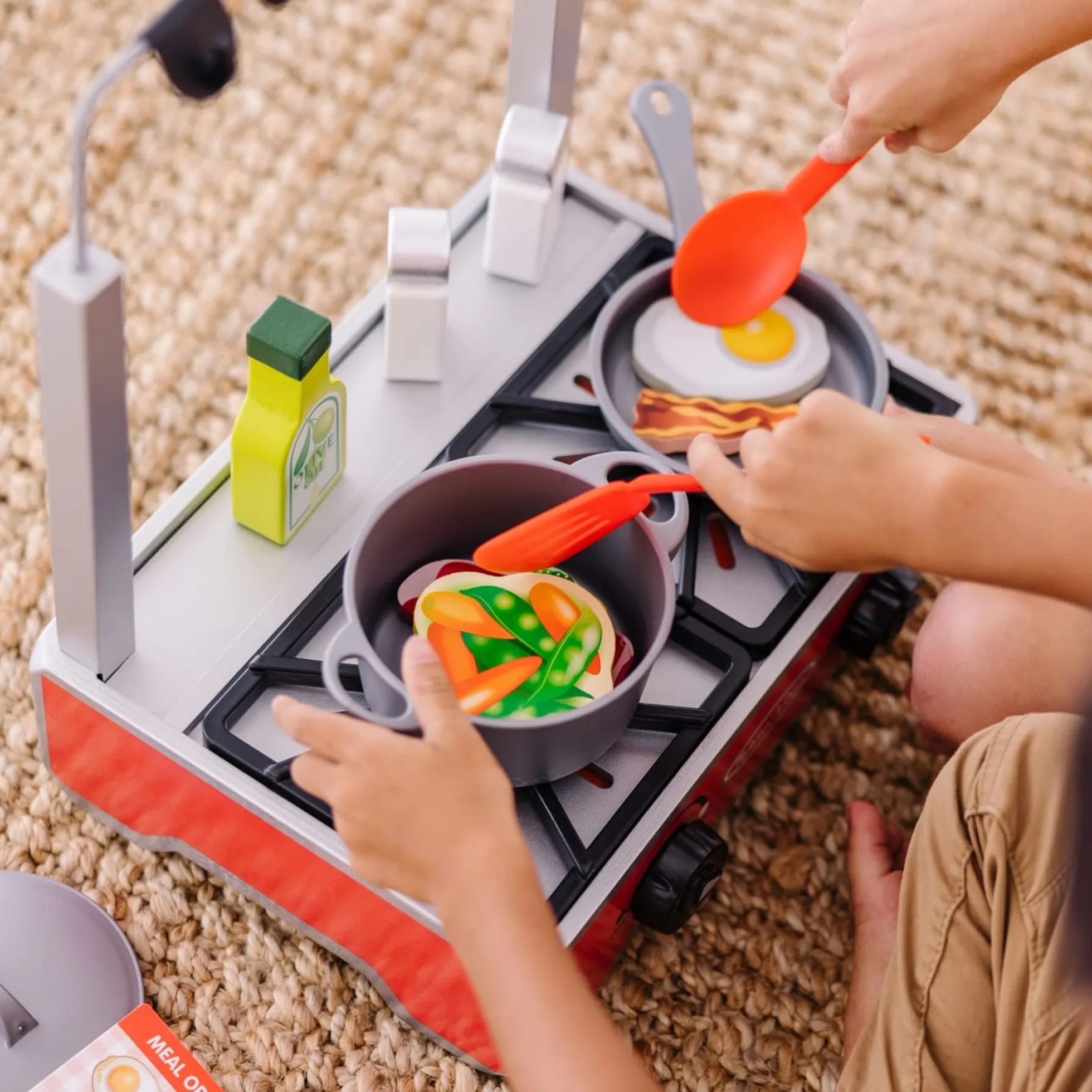 Deluxe Wooden Cooktop Set