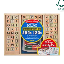 Deluxe Wooden Stamp Set - ABCs 123s