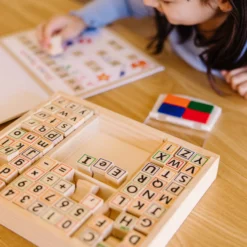 Deluxe Wooden Stamp Set - ABCs 123s