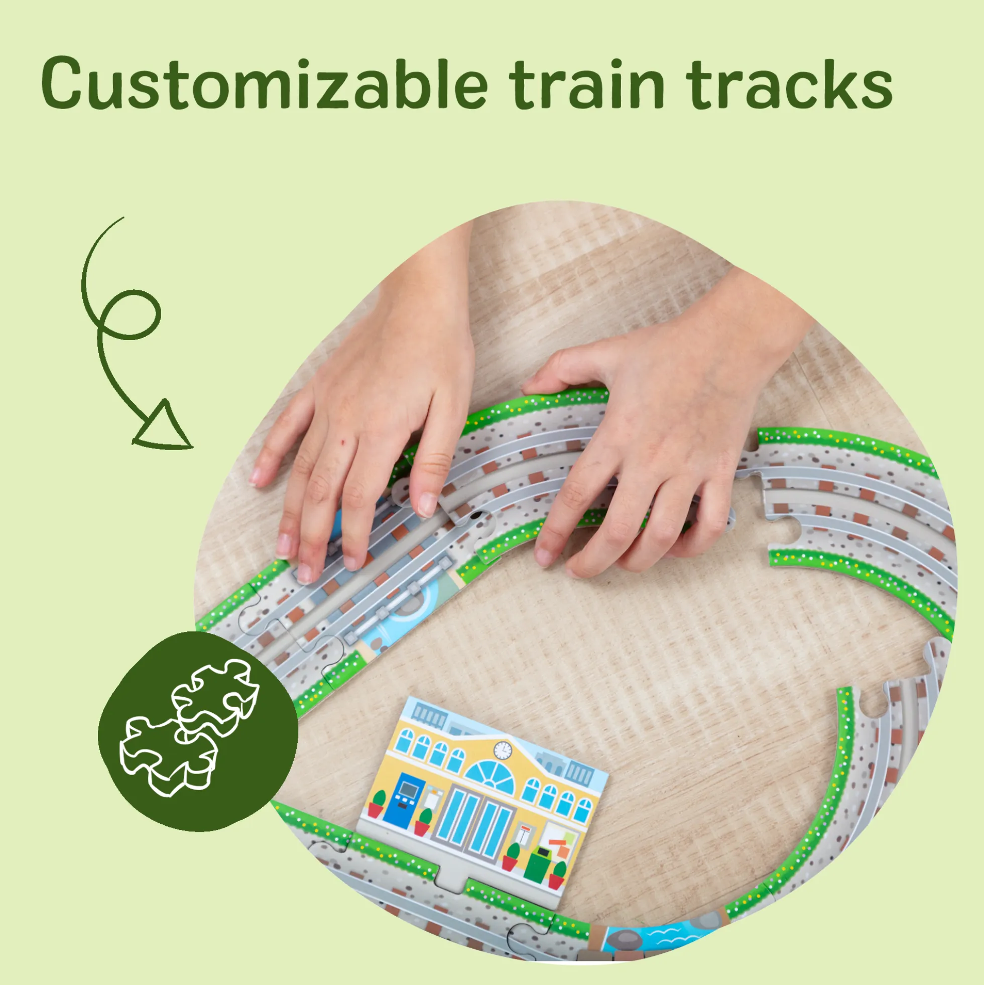 Design Your Own Railroad Floor Puzzle