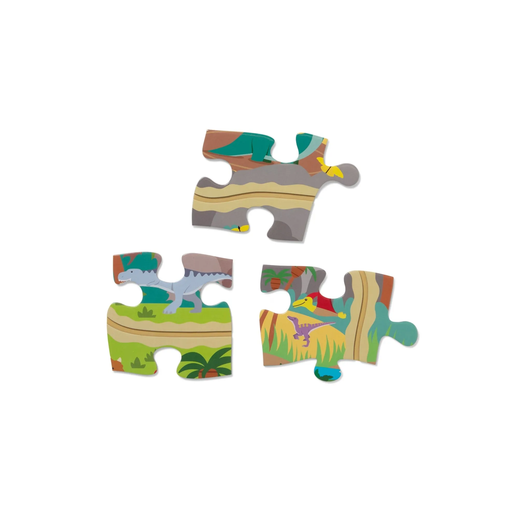 Dinosaur Adventure Tracks Floor Puzzle – 48 Pieces + 2 Wind-Up Dinosaurs