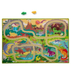 Dinosaur Adventure Tracks Floor Puzzle – 48 Pieces + 2 Wind-Up Dinosaurs