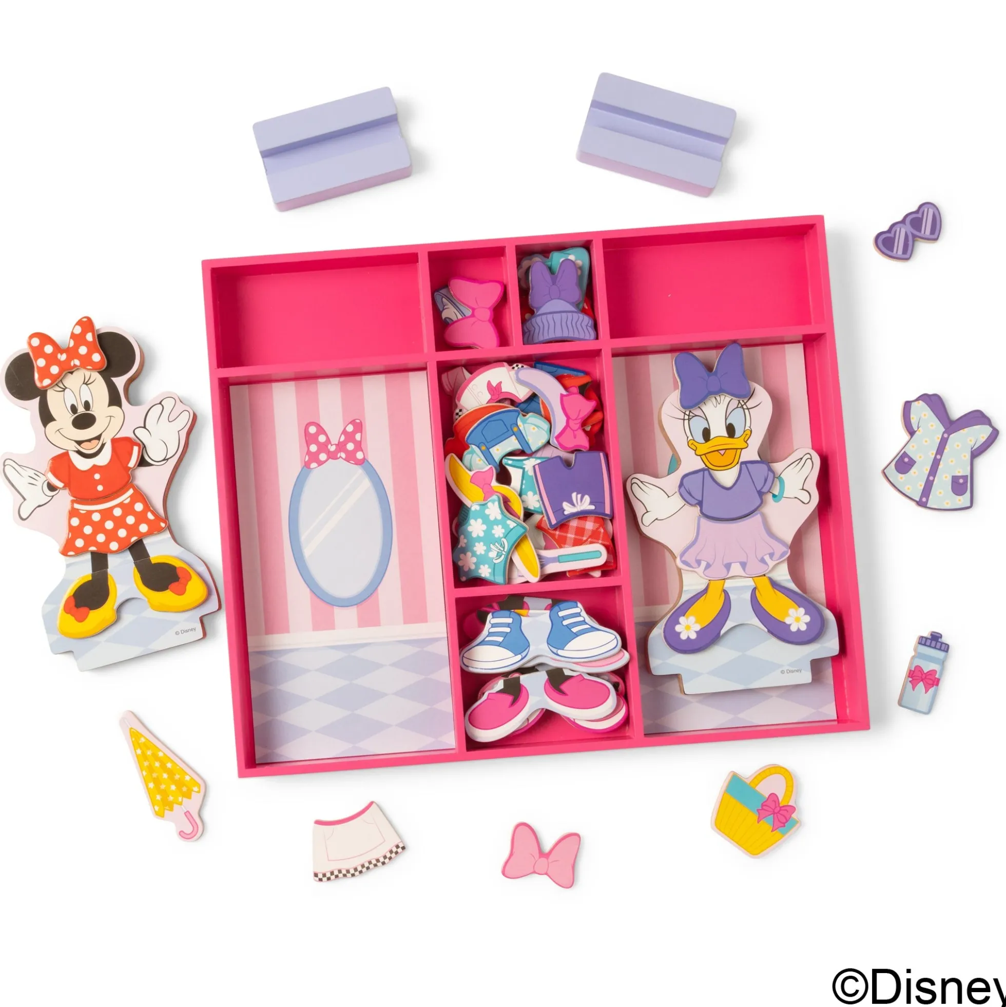 Disney Minnie & Daisy Deluxe Wooden Magnetic Dress-Up
