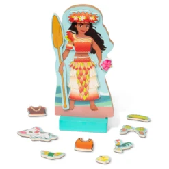 Disney Moana Wooden Magnetic Dress-Up Play Set