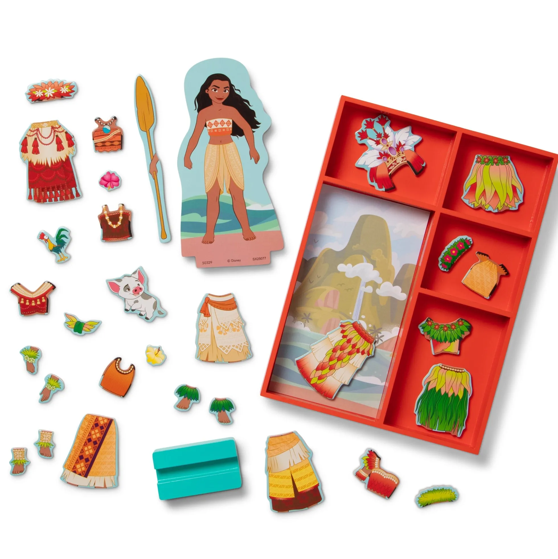Disney Moana Wooden Magnetic Dress-Up Play Set
