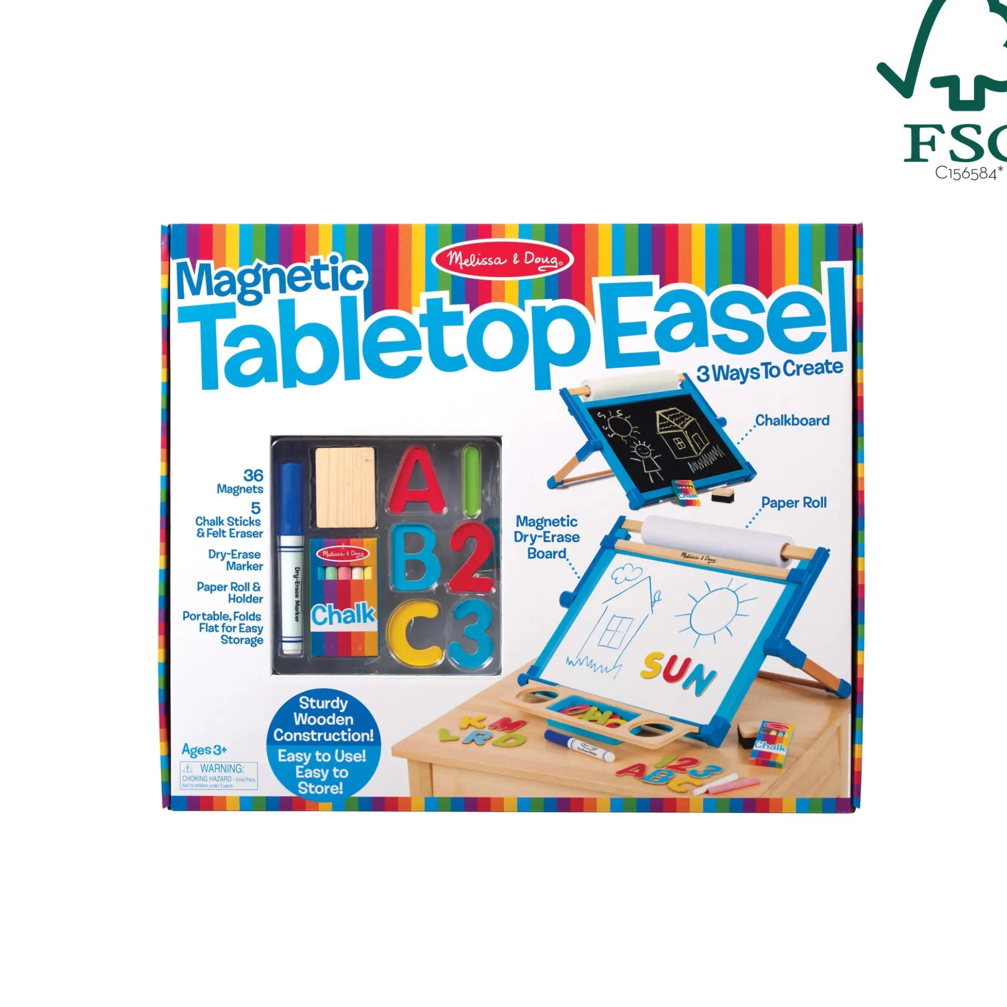 Double-Sided Magnetic Tabletop Easel