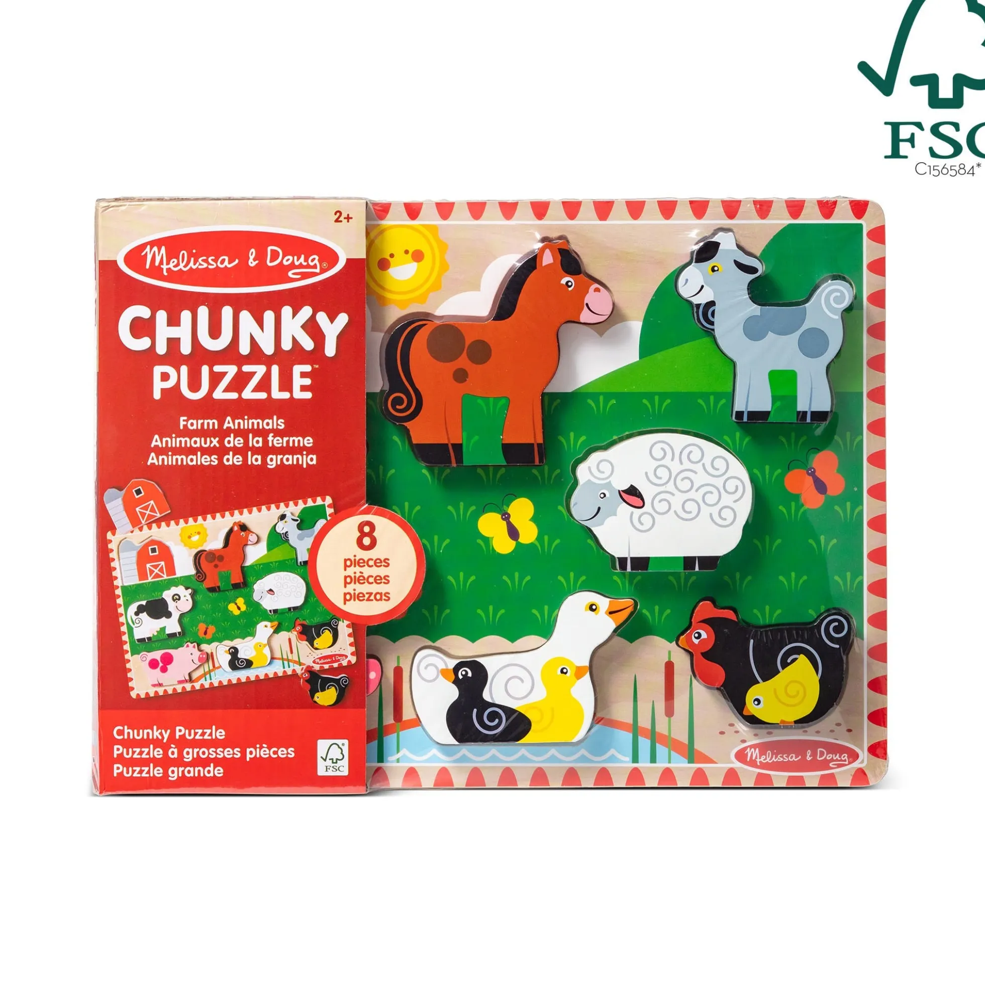 Farm Animals Chunky Puzzle - 8 Pieces