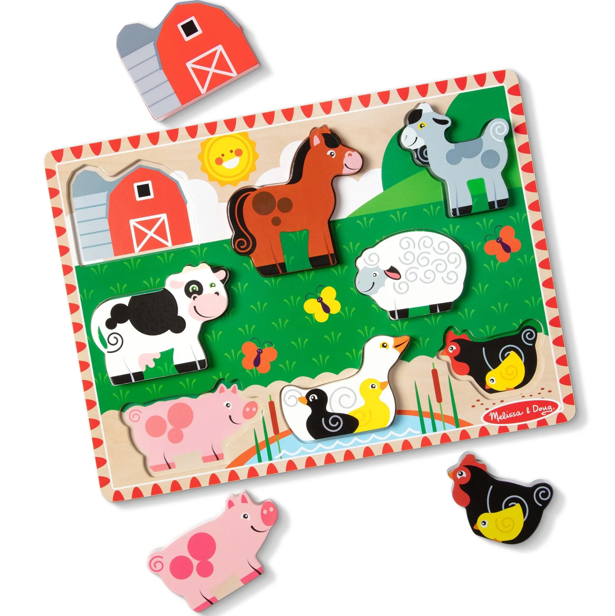 Farm Animals Chunky Puzzle - 8 Pieces