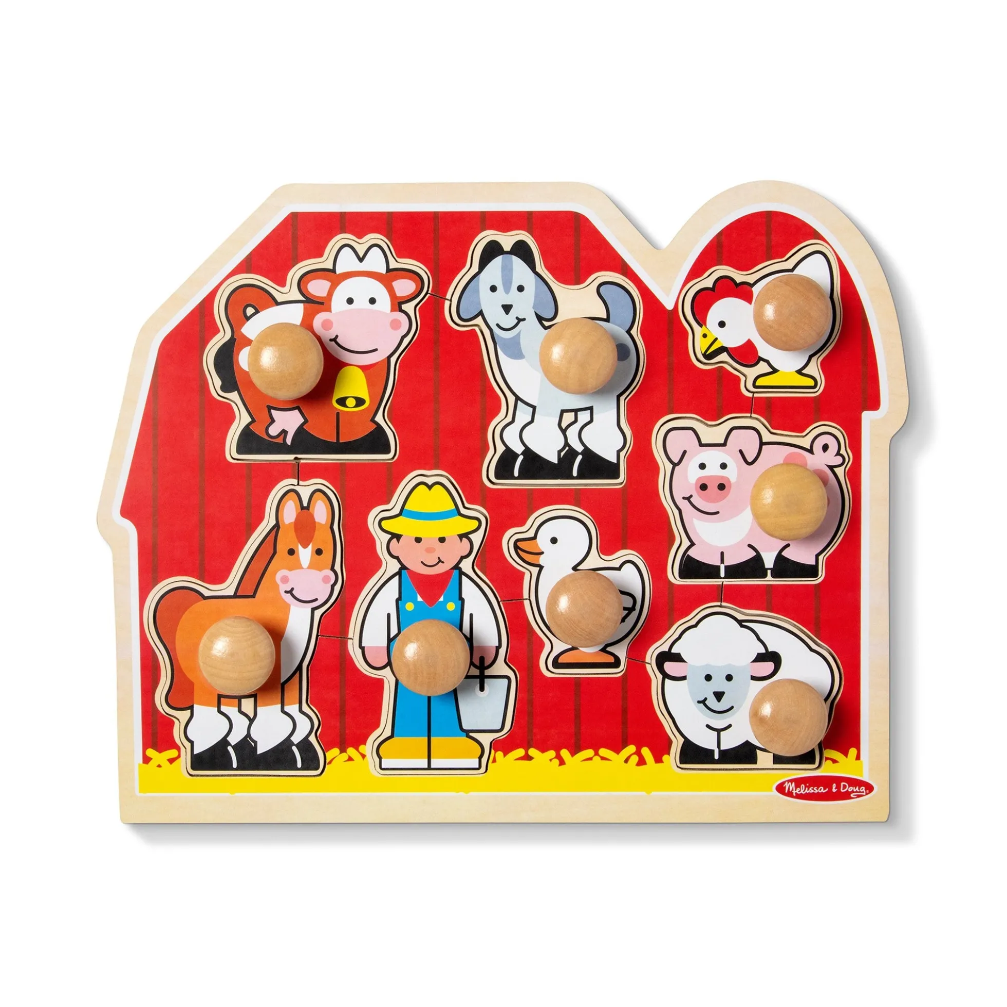 Farm Friends Jumbo Peg Puzzle - 8 Pieces
