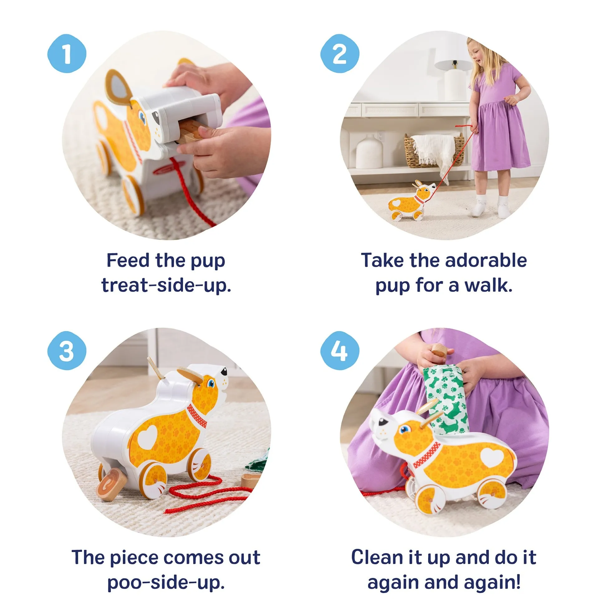 Feed, Walk & Poo Pup Play Set