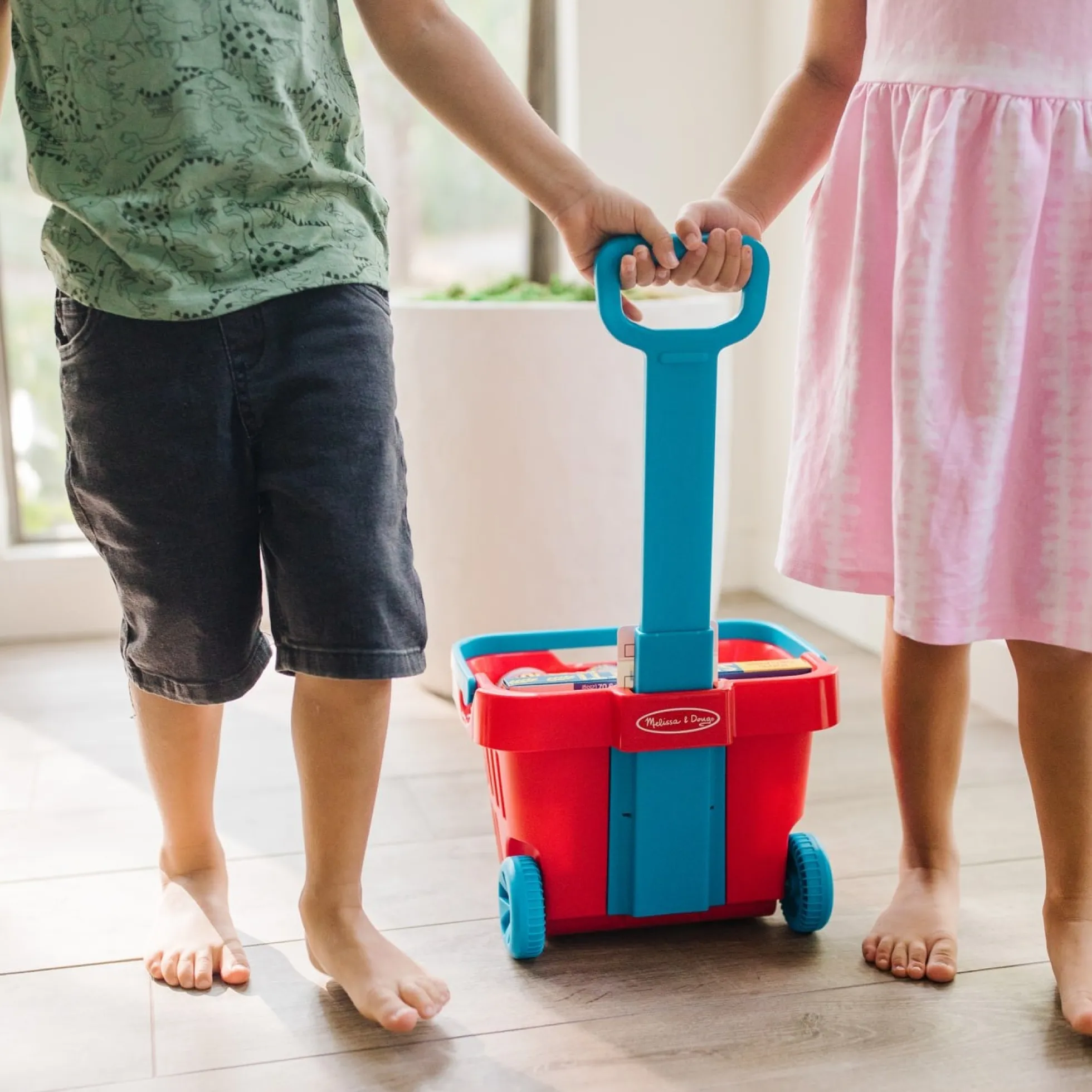 Fill & Roll Grocery Basket Play Set