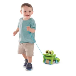 First Play Frolicking Frog Wooden Pull Toy