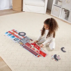 Giant Fire Truck Floor Puzzle - 24 Pieces