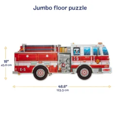 Giant Fire Truck Floor Puzzle - 24 Pieces