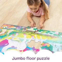 Glow-in-the-Dark Unicorn Floor Puzzle - 48 Pieces