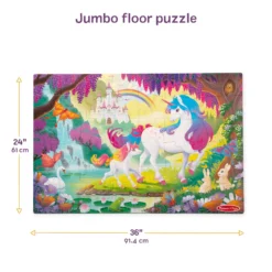 Glow-in-the-Dark Unicorn Floor Puzzle - 48 Pieces