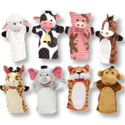 Hand Puppet 2-Pack: Farm Friends, Zoo Friends