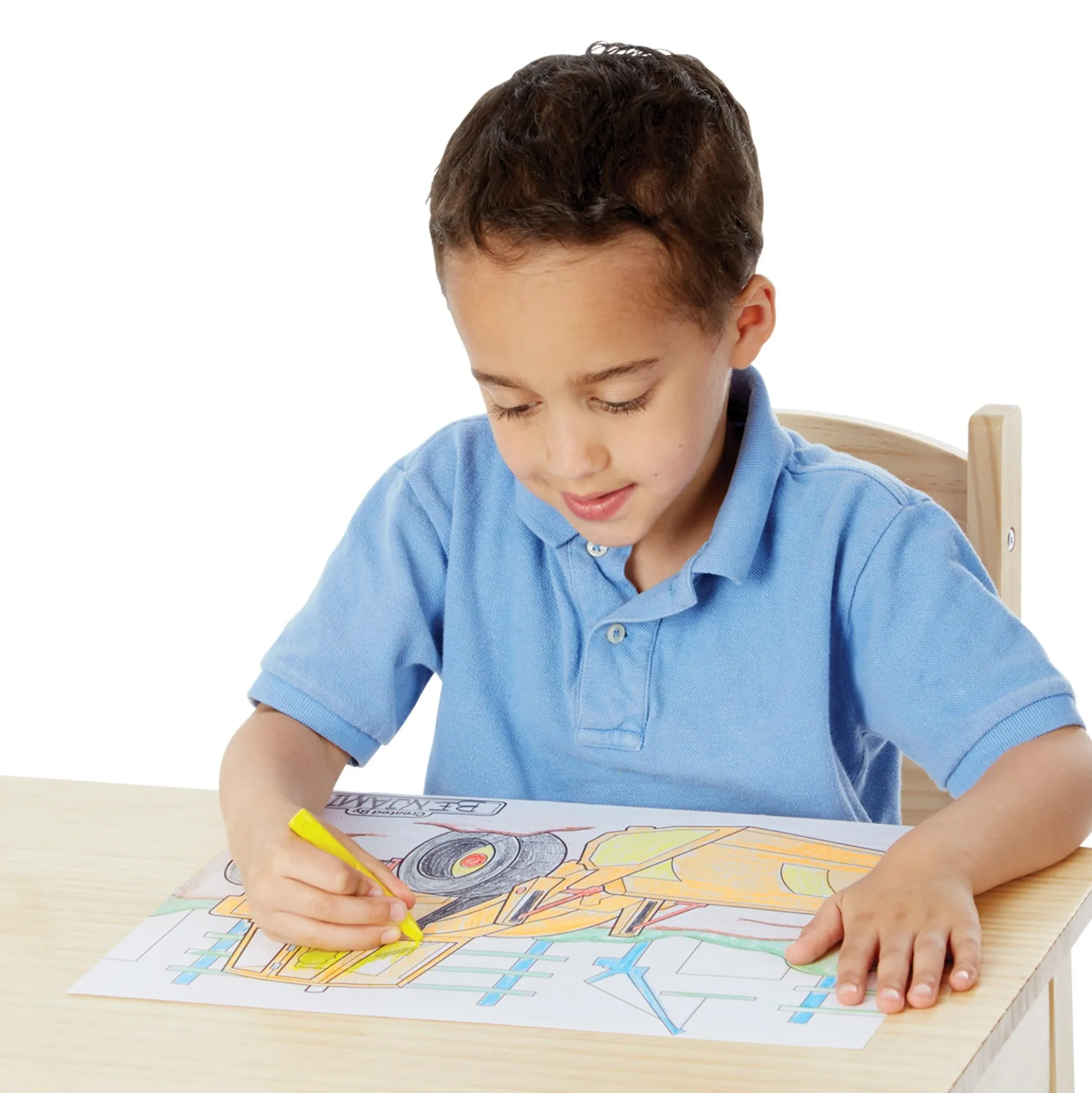 Jumbo 50-Page Kids' Coloring Pad - Space, Sharks, Sports, and More