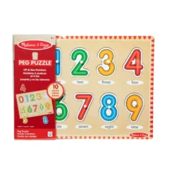 Lift & See Numbers Peg Puzzle - 10 Pieces
