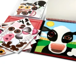 Make-a-Face – Farm Reusable Sticker Pad – On the Go Travel Activity
