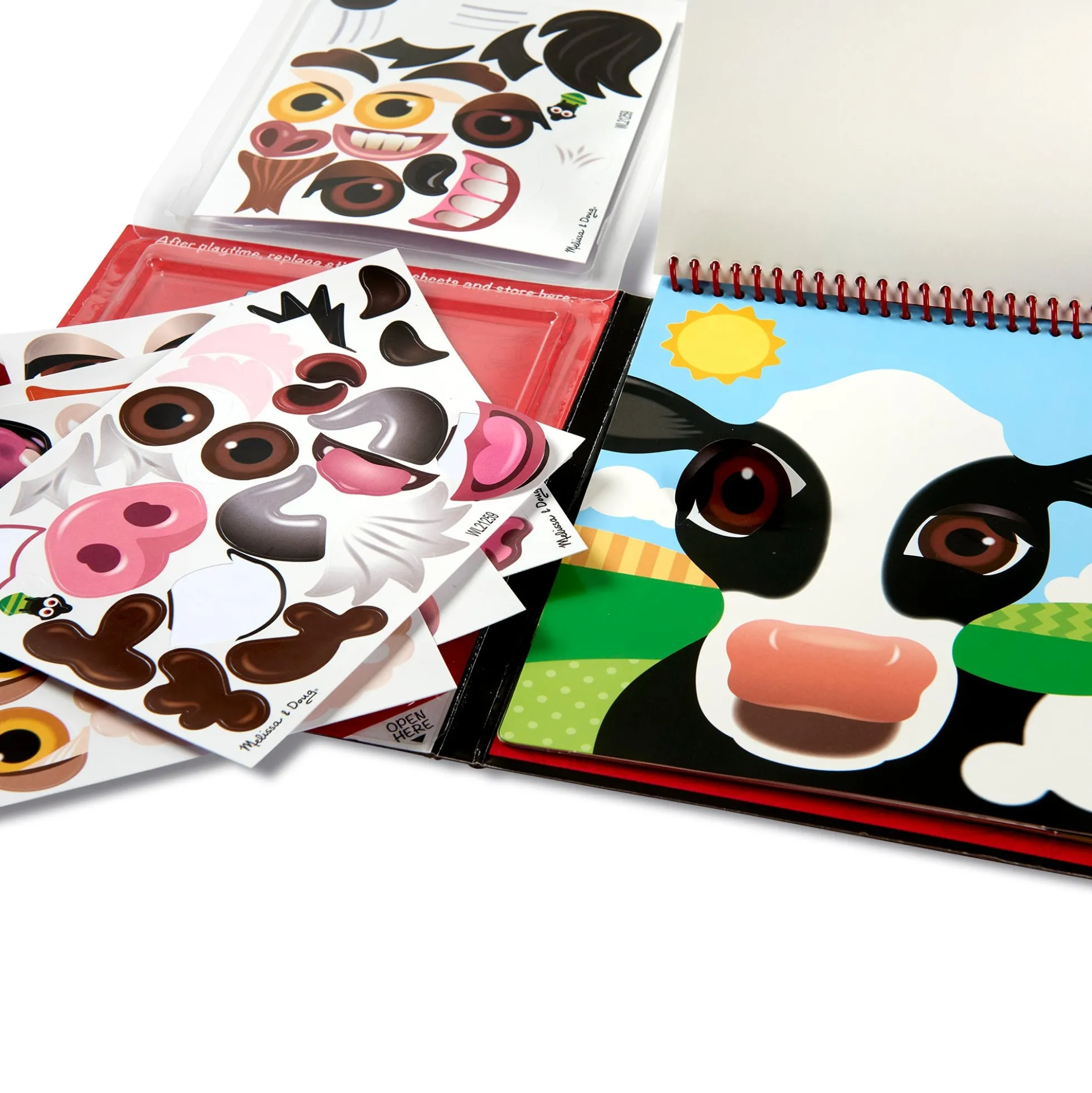 Make-a-Face – Farm Reusable Sticker Pad – On the Go Travel Activity