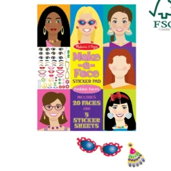 Make-a-Face Sticker Pad - Fashion Faces