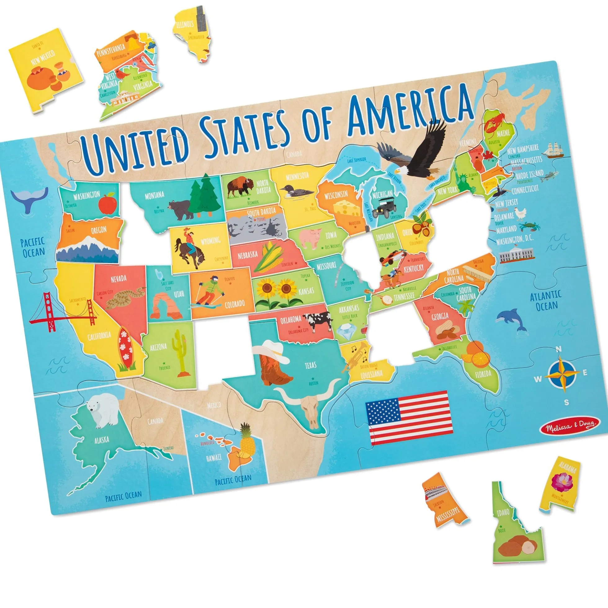 Map Floor Puzzle - 51 Pieces