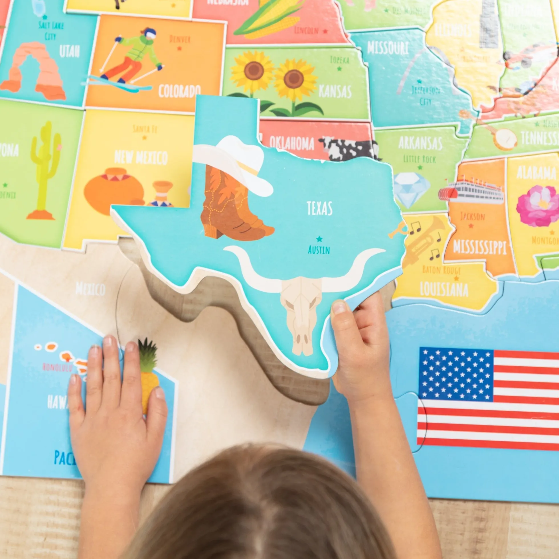 Map Floor Puzzle - 51 Pieces